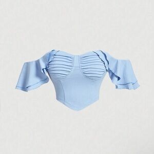 Baby blue off the shoulder top